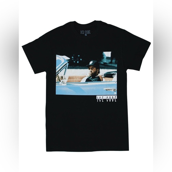 VINTAGE 90s Ice Cube Graphic Crewneck Tee in Black Size XL - Picture 1 of 7